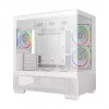 PC Midi Tower korpus DeepCool CG380 3F WH — Valge, 235×437×451 mm, toetab 2,5-tolliseid/3,5-tolliseid, alumine toiteplokk, 3x 120 mm ventilaatorid paigaldatud
