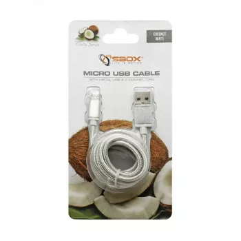 Sbox USB->Micro USB M/M 1,5 m USB-10315W valge