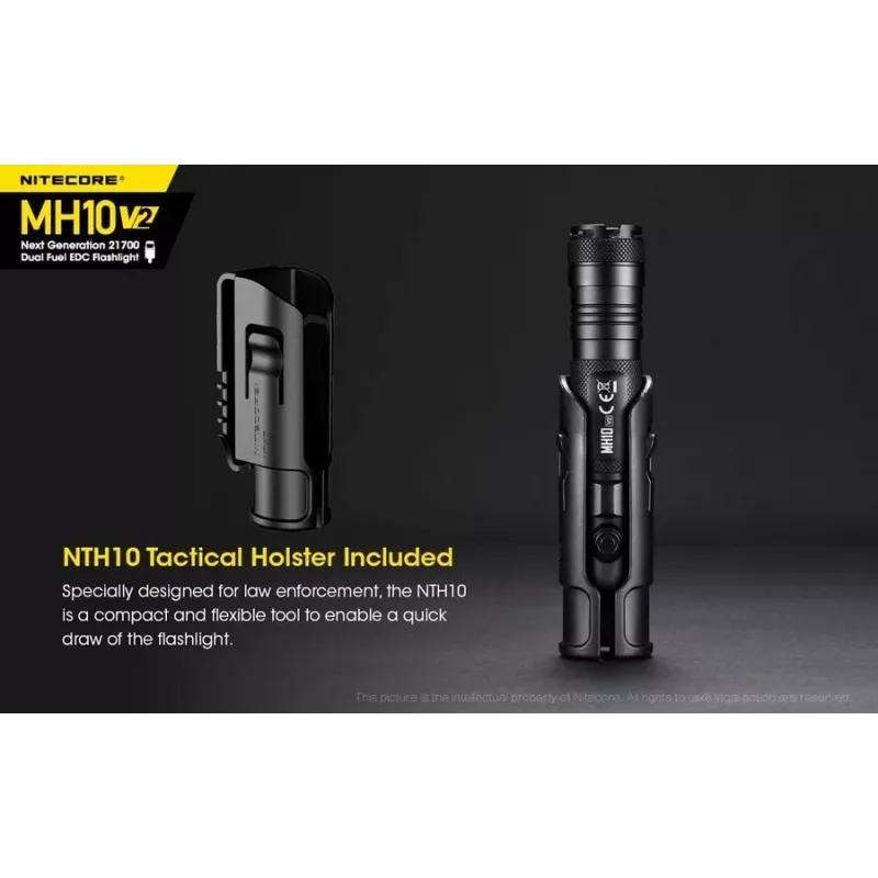 Käeshoitav taskulamp Nitecore MH10 V2 Must