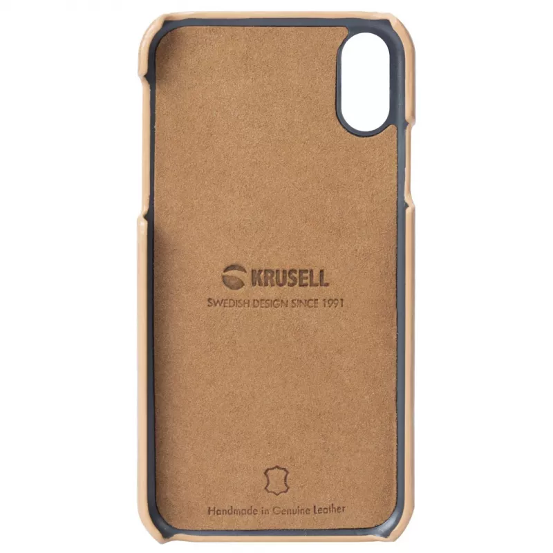 Nutitelefoni ümbris Krusell Sunne Apple iPhone XS-ile — vintage nude