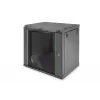 DIGITUS Dynamic Basic DN-19 16-U-EC-SW - kapp - võrguriiul - sobib seinapaigalduseks - must, RAL 9005 - 12U - 48.3 cm (19)