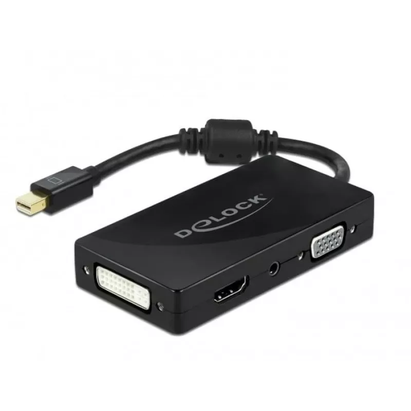Adapter DeLOCK Mini DisplayPort 1.2 VGA-le HDMI-le DVI-le Audio 4K passiivne must