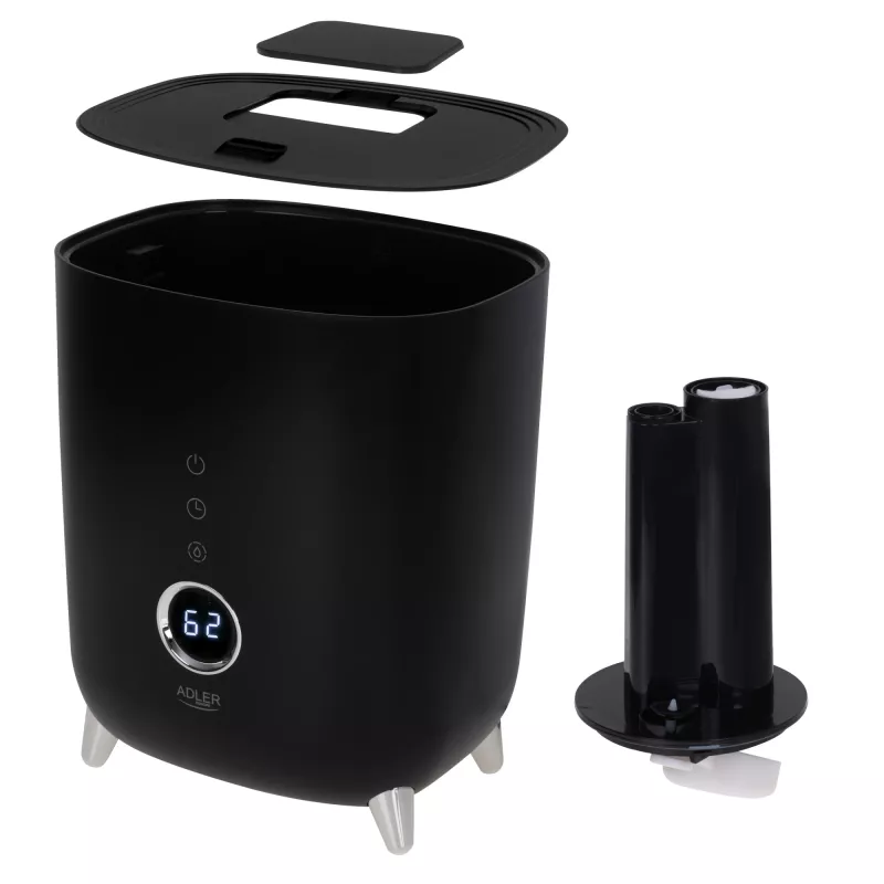 Adler | AD 7972 | Õhuniisutaja | 23 W | Veepaagi maht 4 L | Sobib ruumidesse kuni 35 m² | Ultraheli | Niisutusvõimsus 150-300 ml/h | Must