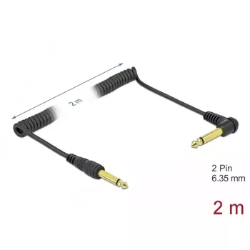 Audio kaabel DeLOCK 85939 2m 6.35mm Must