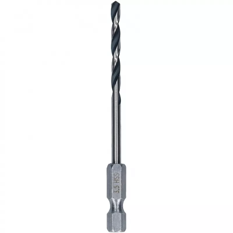 HSS PointTeQ puuritera metallist keerdpuur 10 tk 3,5 mm kuuskantpesa pikkus 79 mm