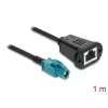 Koaksiaalkaabel DELOCK 90700 — 1 m, HSD Z RJ-45-le, must/sinine