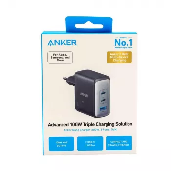 Anker Powerport 736 Nano II Universal Must AC Kiirlaadimine Siseruumides
