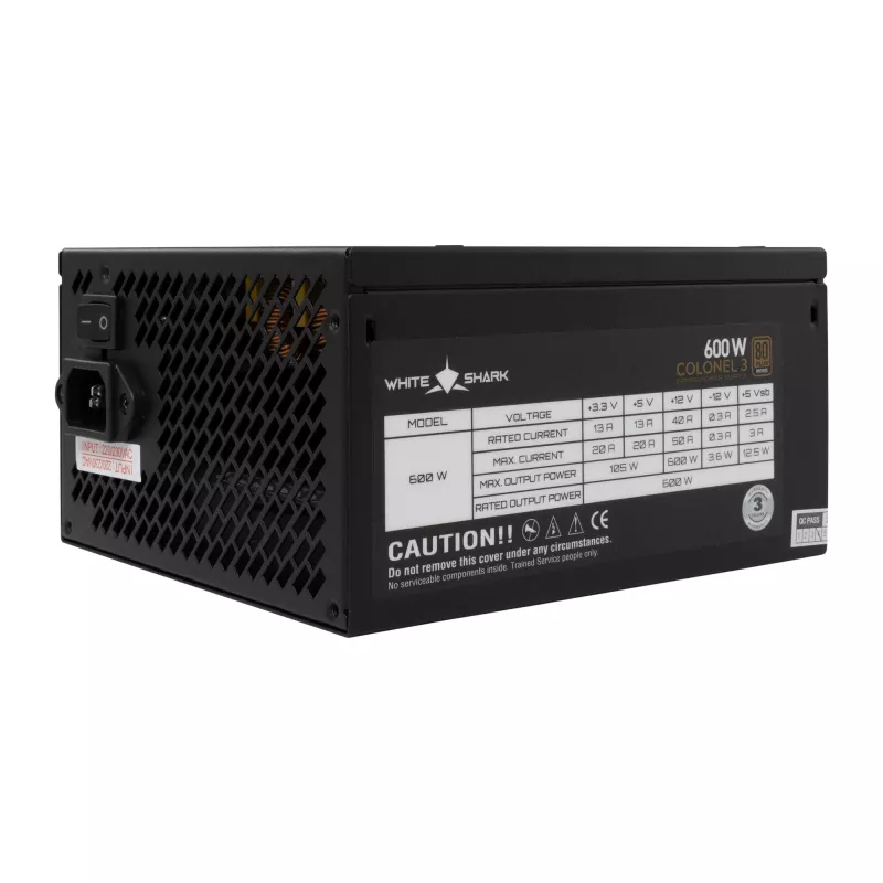 Toiteplokk White Shark GPSU-B600S Colonel-3 600W