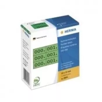 Numbrimärgised HERMA kolmekordsed numbrid isekleepuvad 10x22 mm roheline/must
