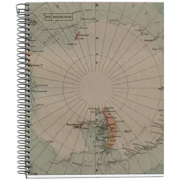 Miquelrius Notepad World Map Design Recycle A5 80 Sheets (Freight Delivery)