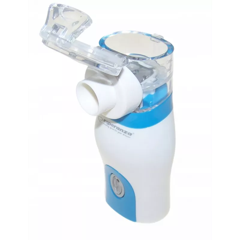 Kantav inhalaator ESPERANZA ECN005 — kompaktne taskunebulisaator, 0,2 ml/min, 21 dB, USB, 2×AA