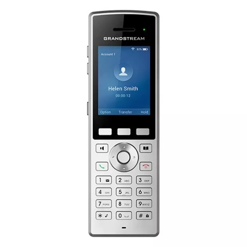 Grandstream Networks WP822 IP-telefon must, hõbedane 2 liini LCD Wi-Fi