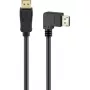 kaabel DisplayPort Plug 90° > DisplayPort Plug, 8K / 144Hz (must, 2 Meter, 1 Plug 90° külgkalle, 54 Gbit/s, DisplayPort 2.0 / 2.1)