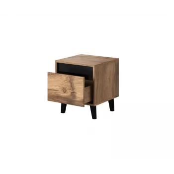 Öökapikeste komplekt cama meble NORD, 2 tk, 40×38×45 cm, tamm wotan/antratsiit, 1 sahtel, 16 mm raam