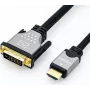 ROLINE - Videokaabel - Topeltlink - HDMI / DVI - DVI-D (M) HDMI-le (M) - 2 m - Varjestatud - Must/Hõbedane - 4K tugi (11.04.5871)