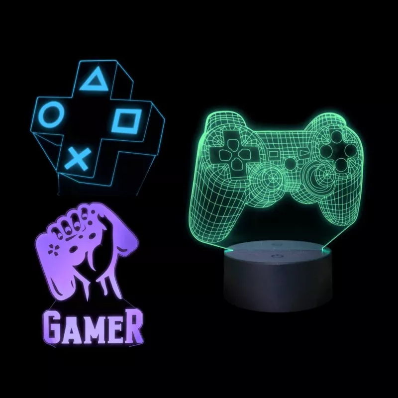 Laua-LED-lamp MANTA SNL122RGB RGB 3D-valgusdekoor, värvivahetusega RGB, USB-toide