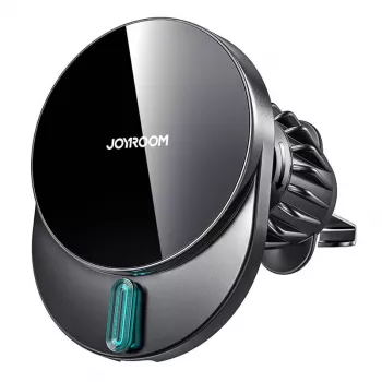 Traadita auto laadija Joyroom JR-ZS409 magnetiline, must — Qi magnetiline kinnitus nutitelefonidele