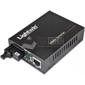 Lightwin LWC-10/100/1000-WDM-S20-B võrgumeediumimuundur 1000 Mbit/s 1550 nm ühemoodiline must (LWC-10/100/1000-WDM-S20-B)