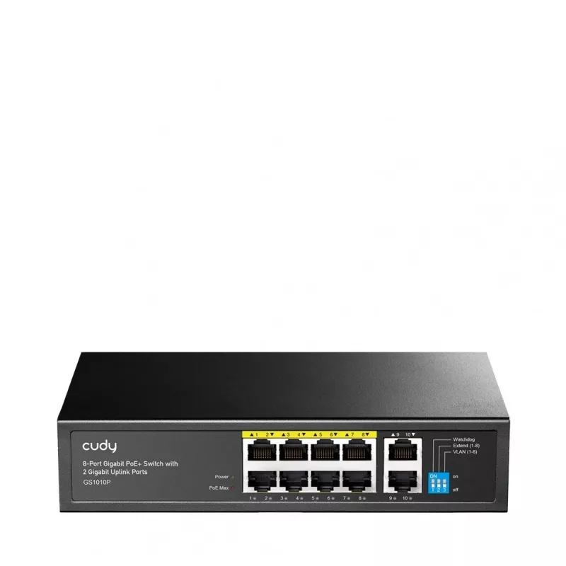 Cudy GS1010P võrgulüliti Gigabit Ethernet 10 porti PoE