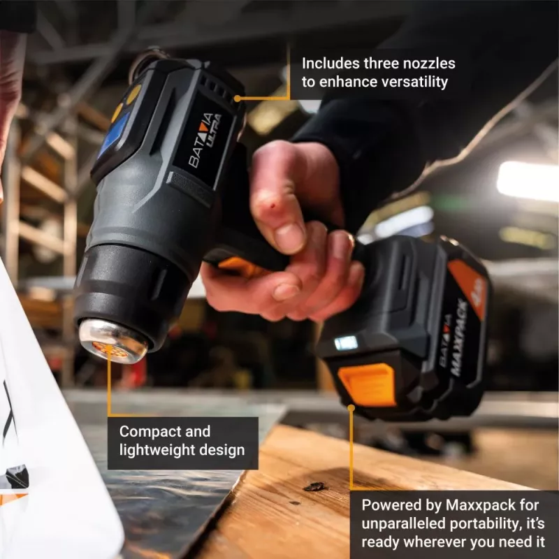 Cordless Heat Gun Batavia B.V. 18V with Digital LCD Display (aku and charger not included)