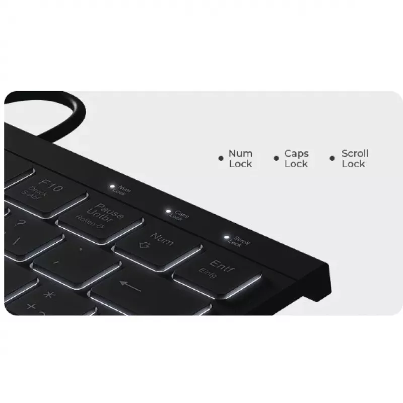 KeySonic KSK-5011ELC (DE) klaviatuur Kodu USB QWERTZ Saksa Must