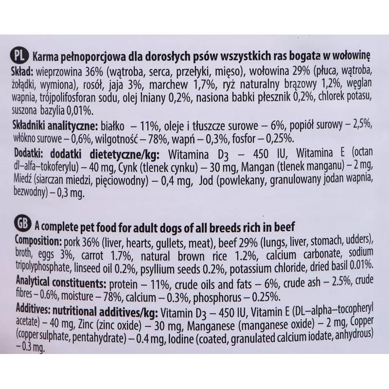 Dolina Noteci Premium märgtoit koertele veiselihaga, 400 g