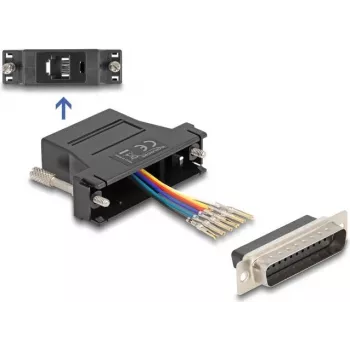 DeLOCK D-Sub 25 pin male to RJ12 female Assembly Kit must