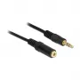 3,5 mm M-F audiokaabel DeLOCK 83762 0,5 m must