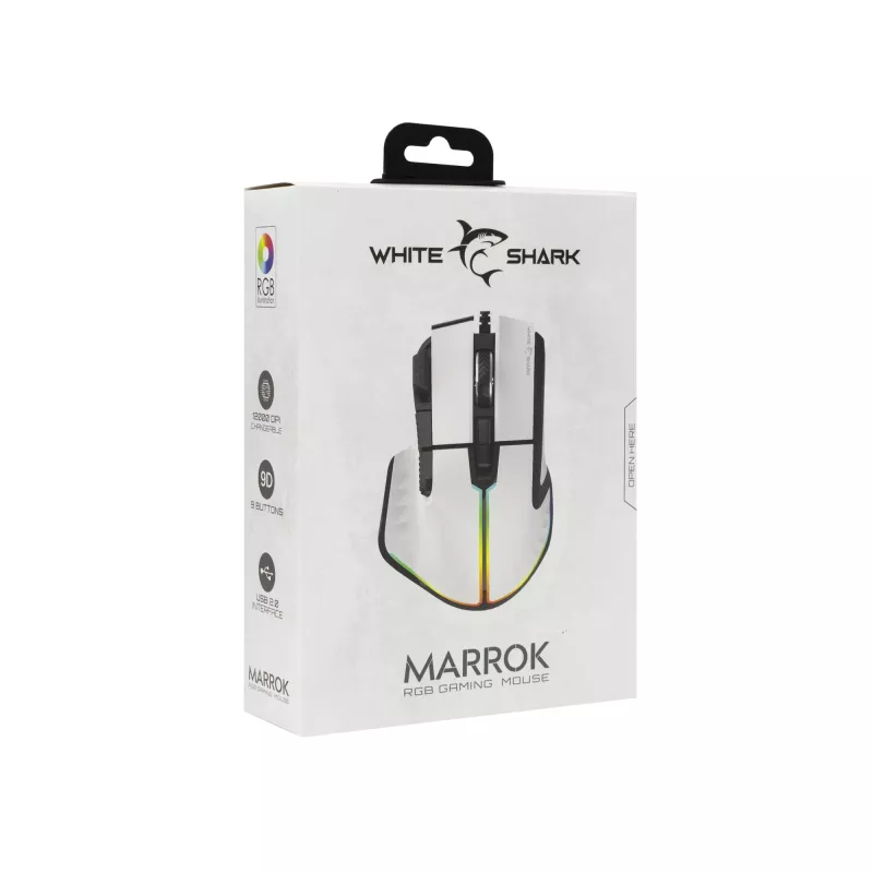 White Shark GM-9006 MARROK Valge RGB / 12.000 dpi