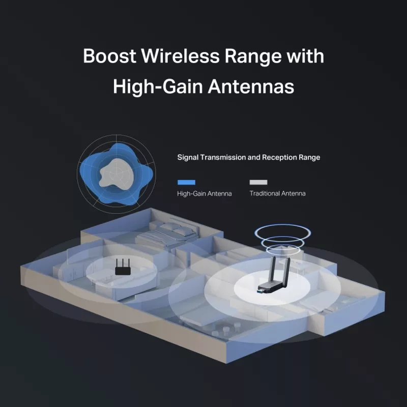 Juhtmevaba USB-adapter MERCUSYS MA37BEH — suure võimendusega Wi-Fi 7 (BE6500) ühilduvus USB-C/USB-A-ga