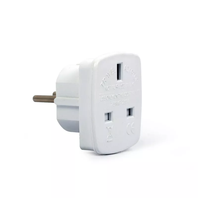 Gembird Cablexpert a-AC-UKEU-001 - Toiteadapter - Toiteadapter (S) toiteadapteriks (W) - Valge - Ühendkuningriik, Euroopa (a-AC-UKEU-001)