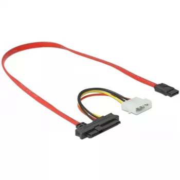 Delock - SATA- / SAS-kaabel - SAS 12Gbit/s - sisemine toiteallikas, 4-kontaktiline, sisemine SAS, 29-kontaktiline (SFF-8482) SATA-le (W) - 50 cm