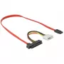 Delock - SATA- / SAS-kaabel - SAS 12Gbit/s - sisemine toiteallikas, 4-kontaktiline, sisemine SAS, 29-kontaktiline (SFF-8482) SATA-le (W) - 50 cm