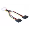 Toitekaabel SATA HDD 2x DeLOCK 60102 0,112m