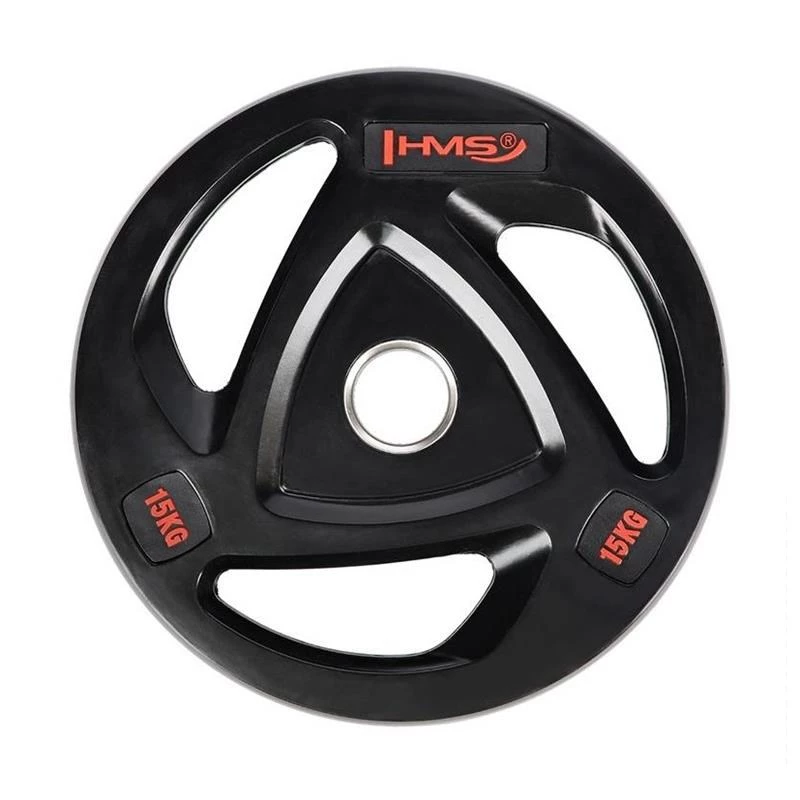 HMS Fitness TOX15 1 tk olümpiamõõdus kummiga kaetud raskusketas