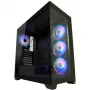 LC-Power korpus MidiTower 715B must USB3.2/Audio ilma toiteplokita SEAMLESS_X (LC-715B-ON)
