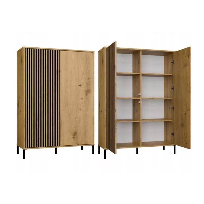 KAMARO 2DD õhuke/GŁ tamm ARTISAN DISPLAY CABINET