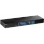 TRENDnet 24-port Gigabit lüliti, TEG-S25, 24 x Gigabit RJ-45 porti, 48 Gbps lülitusvõime, ventilaatorita disain, metallkorpus, sisemine toiteplokk