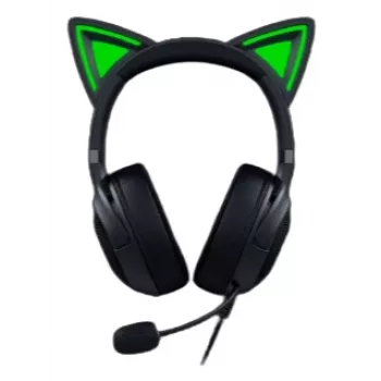Kraken Kitty V2 - Must, mängupeakomplekt, kassikõrvad, voogreaktiivne valgustus, HyperClear kardioidmikrofon, 40 mm TriForce draiverid, kõrvaklappidesse ehitatud mikrofon, Razer Chroma RGB (kõrvad ja kõrvaklapid), ruumiline heli: saadaval ainult Windows 1