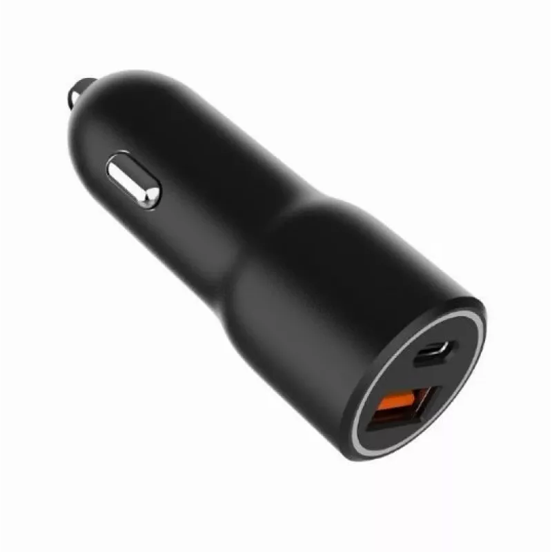 Auto mobiilseadme laadija Gembird TA-UC-AC2PDQC38-CAR-01, USB-C, 38 W, 12–24 V, must