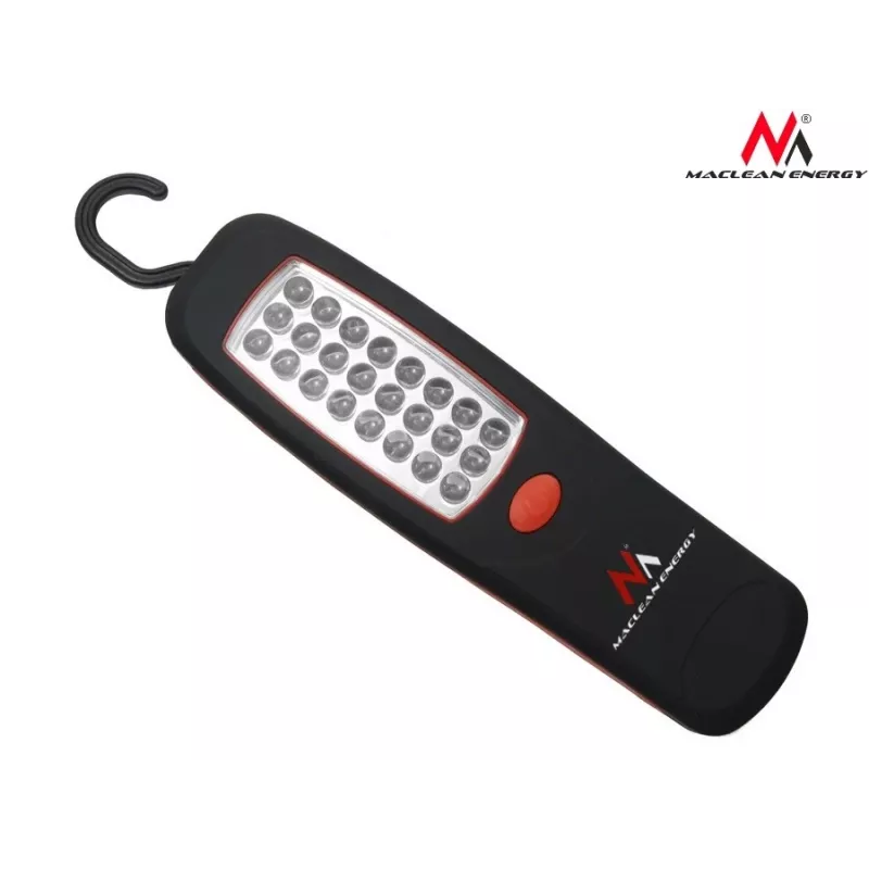 Töökojalamp MACLEAN MCE03 — 24 LED-i, magnetiline alus ja konks, patareitoitega (3×AAA)