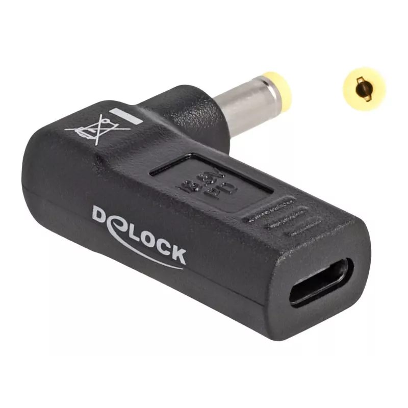 DeLOCK Adapter USB USB-C emane HP 4,8 x 1,7 mm isane 90° nurga all