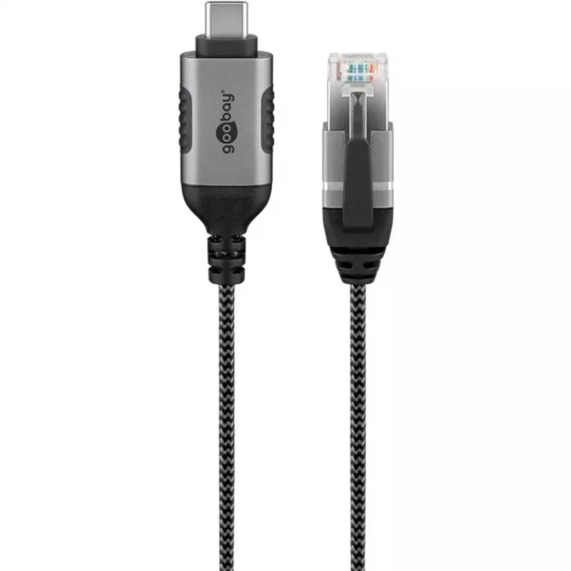 Goobay Etherneti-kaabel USB-C 3.1 RJ45-le õhuke 5 m - ühendab ruuteri, modemi või (74405)