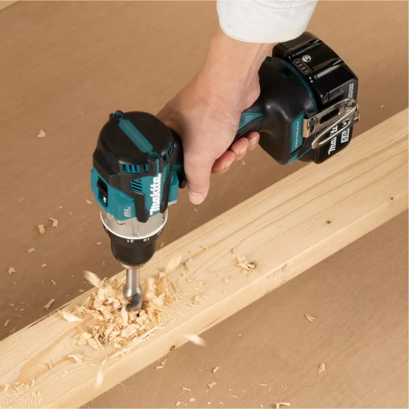 Makita DDF489RTJ akukruvikeeraja/löökkeeraja 1800 p/min Must, Sinine, Teras