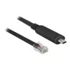 DeLock - Jadapordi adapter - USB-C - RS-232 x 1 - Must (63912)