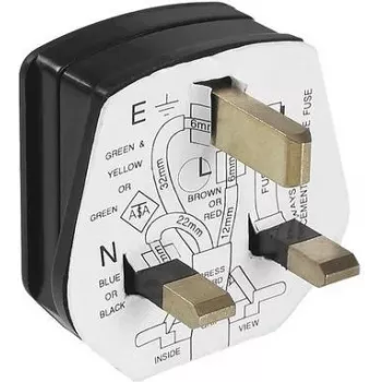Elektripistik Bachmann 910.176, 3-pooluseline, 250 V AC, 13 A, must plastkorpus
