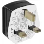 Elektripistik Bachmann 910.176, 3-pooluseline, 250 V AC, 13 A, must plastkorpus