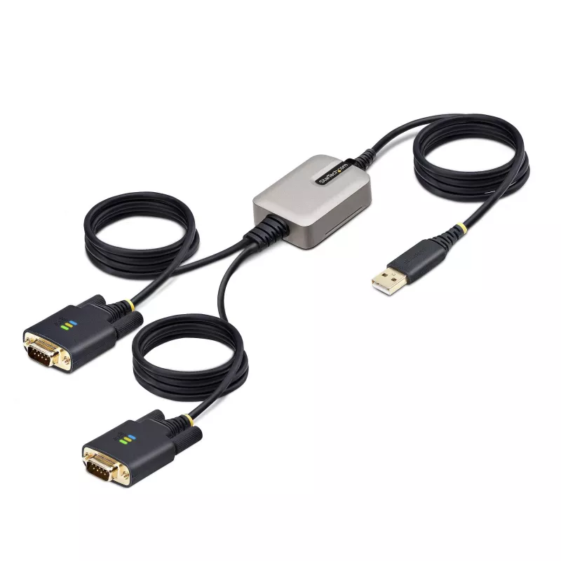 StarTech.com 13 ft (4 m) 2-pordiline USB jadaväratiga adapterkaabel, vahetatavad DB9 kruvid/mutrid, COM-i säilitamine, USB-A DB9 RS232-le, FTDI, 4. taseme ESD kaitse, Windows/macOS/ChromeOS/Linux – töökindel TPE konstruktsioon