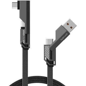 USB-kaabel 4smarts 541457 1.5m USB A USB C Grafiit