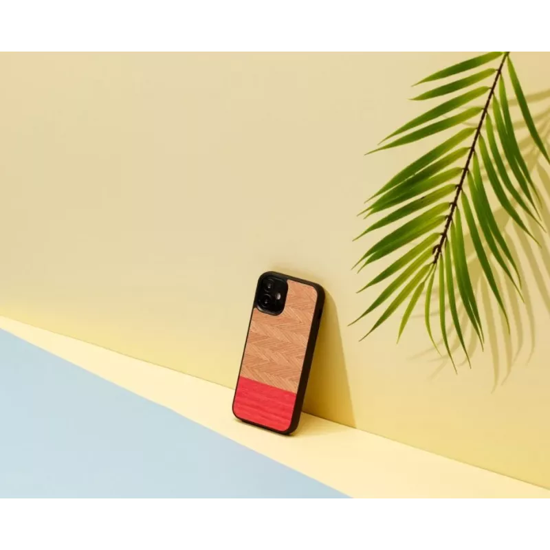 Kaitsev mobiilikott Man and Wood iPhone 12 mini jaoks — kalasaba asalea must muster